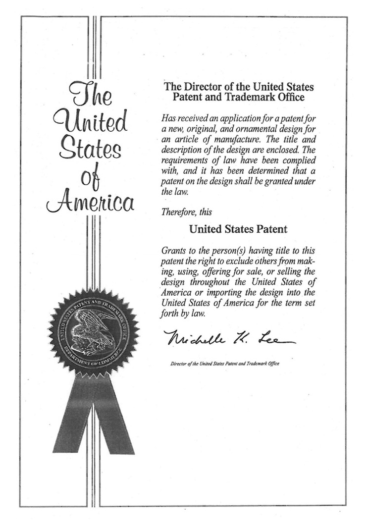 The United States Of America 특허증.